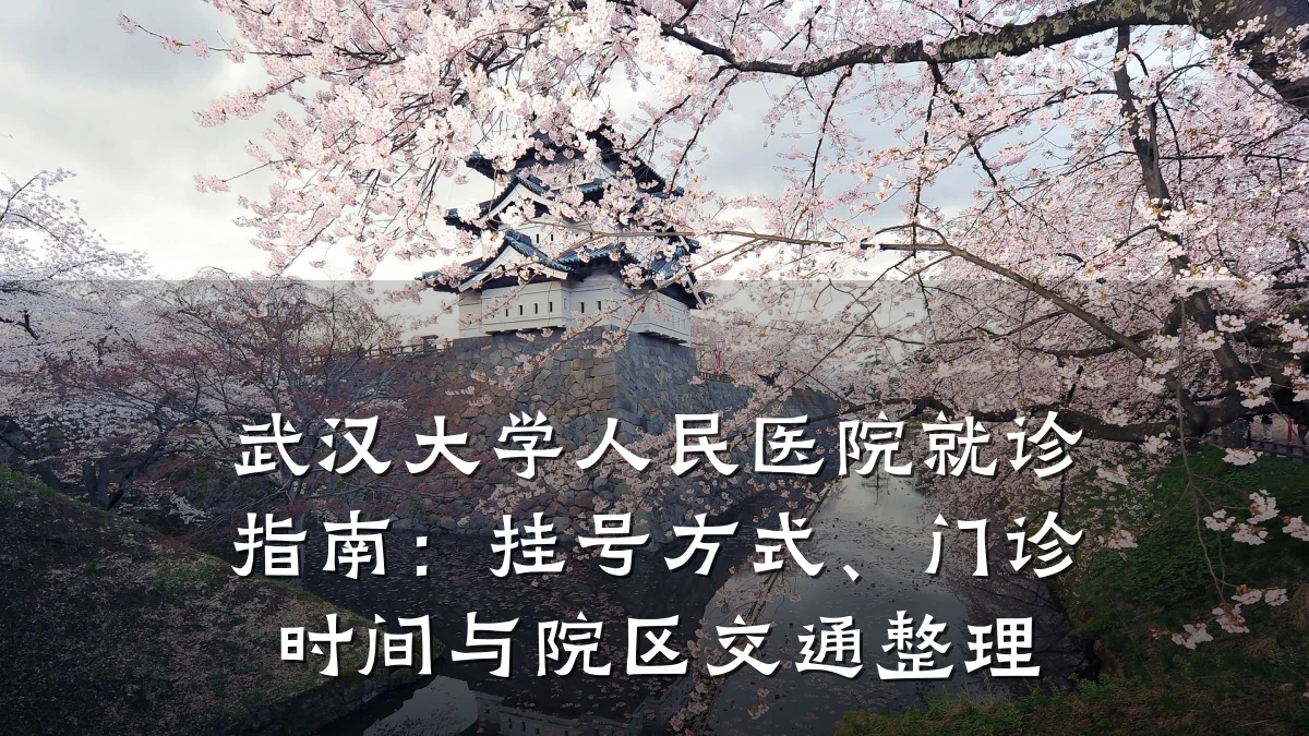武汉大学人民医院就诊指南:挂号方式、门诊时间与院区交通整理