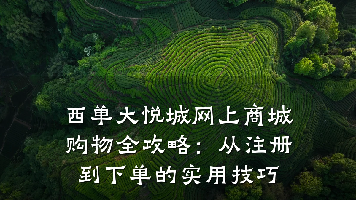 西单大悦城网上商城购物全攻略：从注册到下单的实用技巧