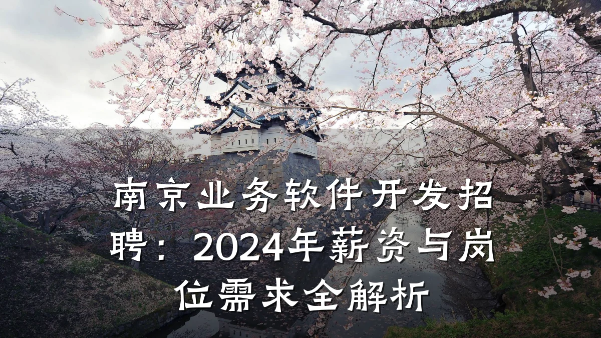 南京业务软件开发招聘:2024年薪资与岗位需求全解析