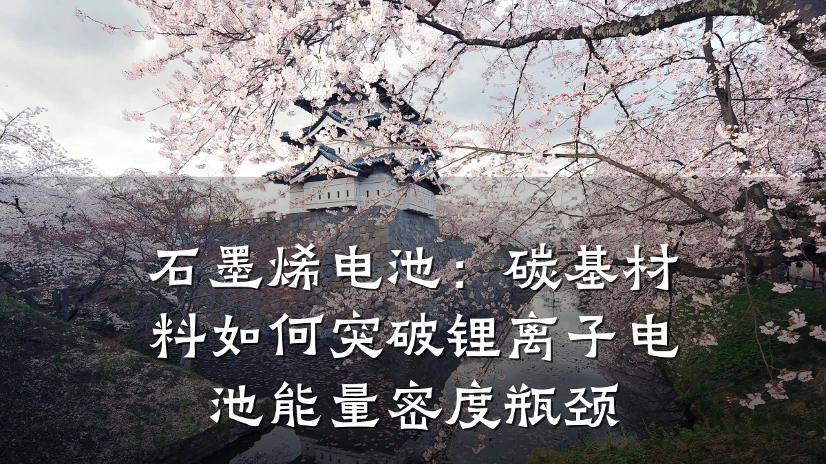 石墨烯电池:碳基材料如何突破锂离子电池能量密度瓶颈