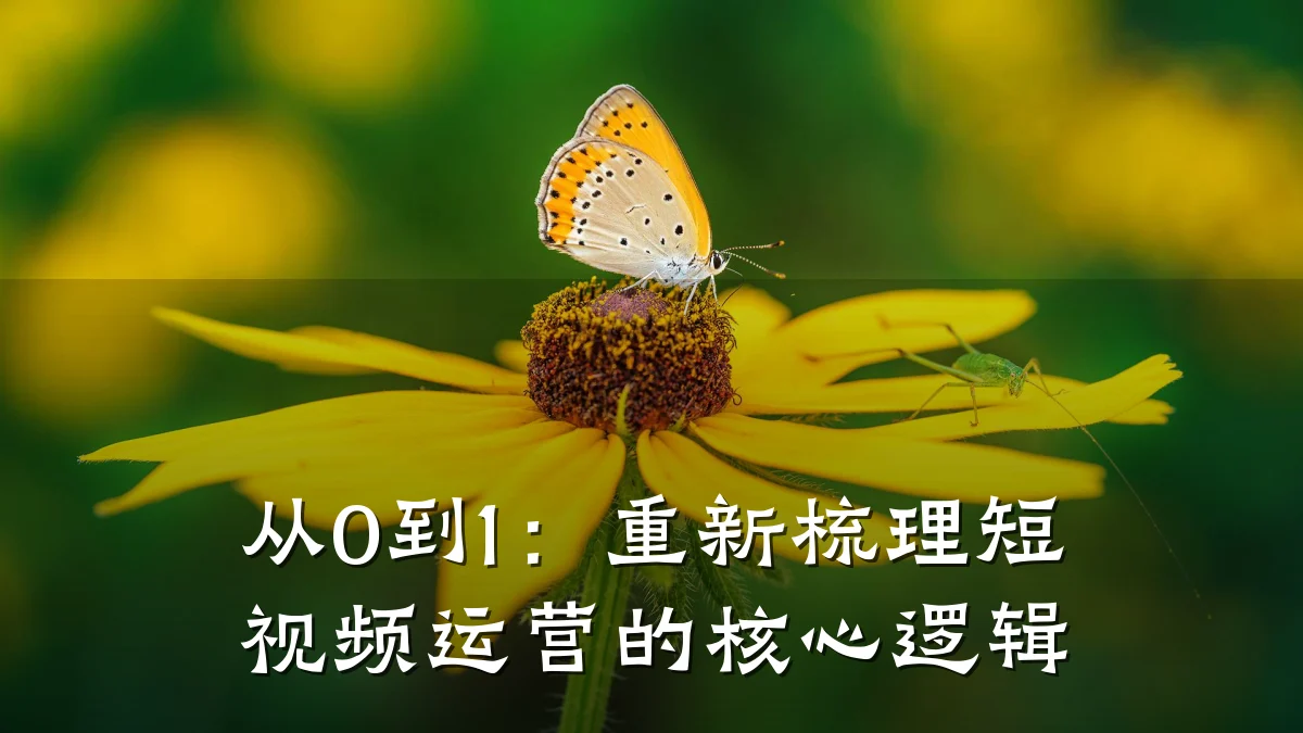 从0到1:重新梳理短视频运营的核心逻辑