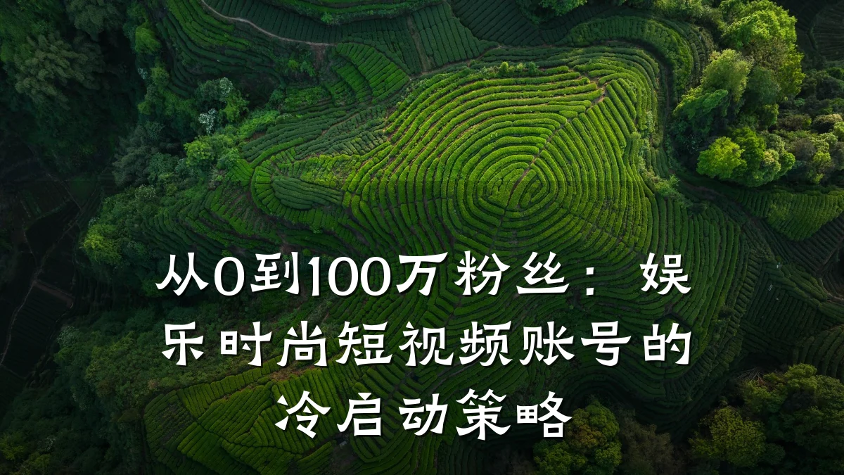 从0到100万粉丝：娱乐时尚短视频账号的冷启动策略