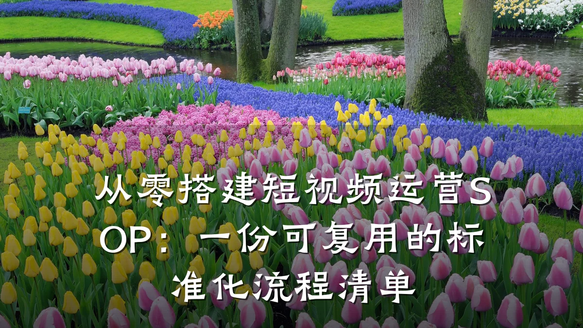 从零搭建短视频运营SOP：一份可复用的标准化流程清单