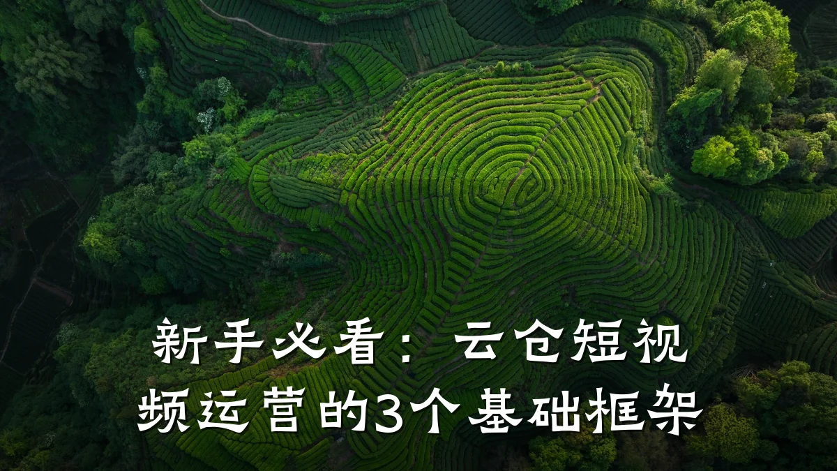 新手必看：云仓短视频运营的3个基础框架