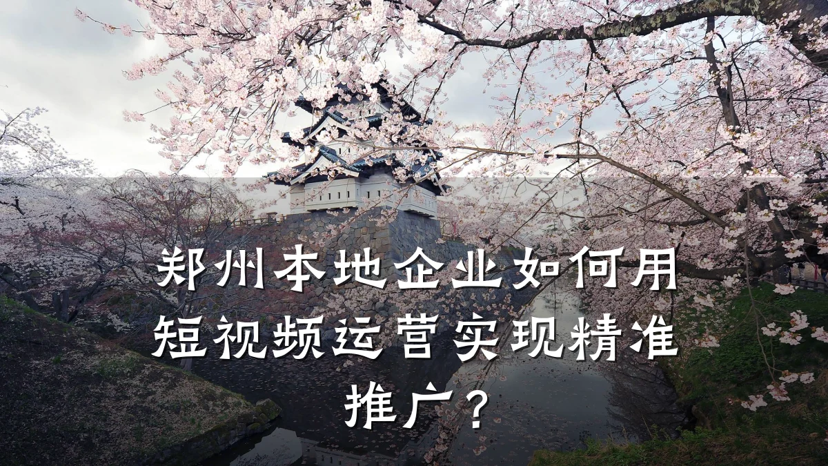 郑州本地企业如何用短视频运营实现精准推广？