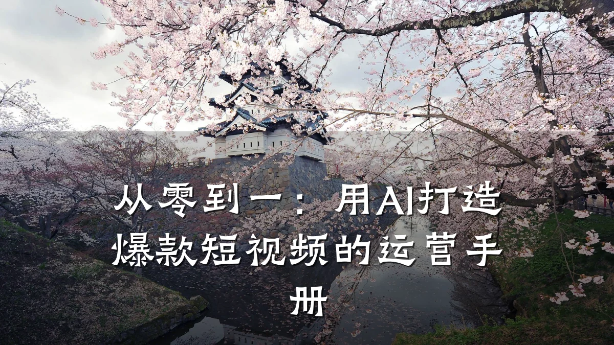 从零到一：用AI打造爆款短视频的运营手册