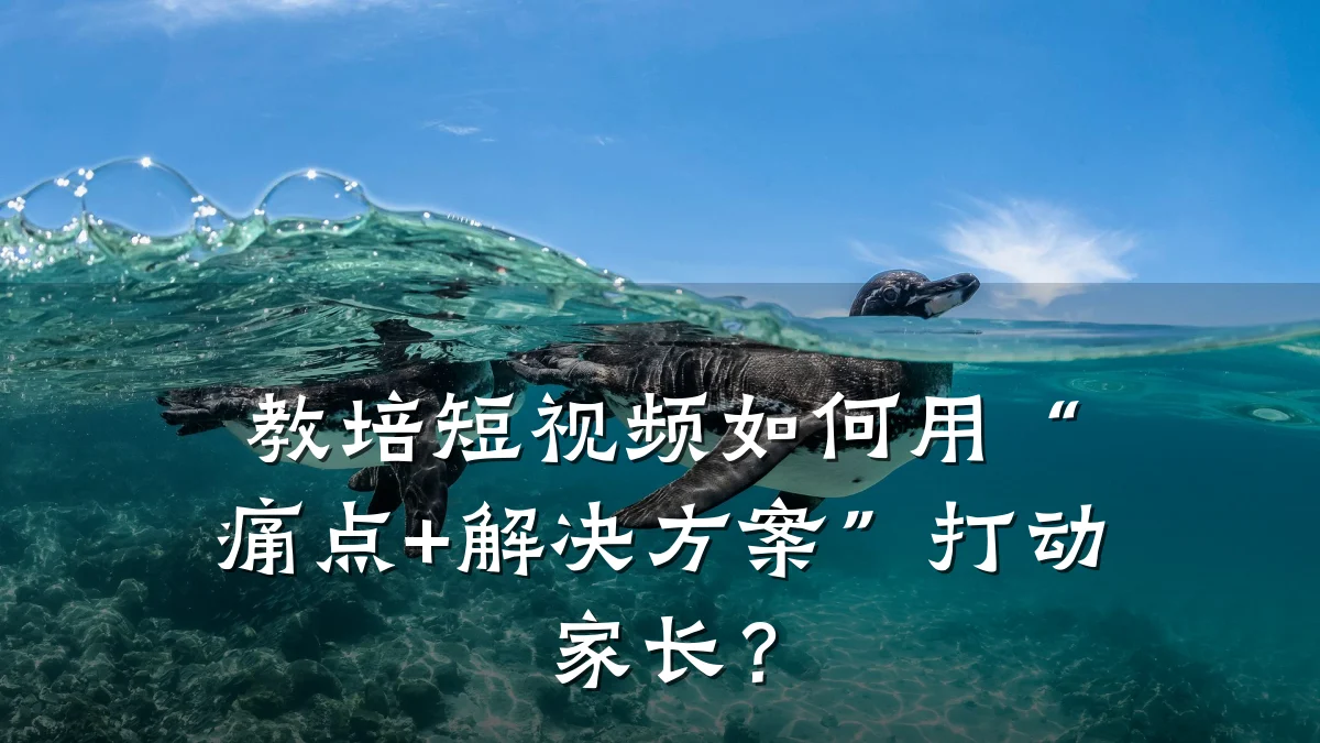 教培短视频如何用“痛点+解决方案”打动家长？
