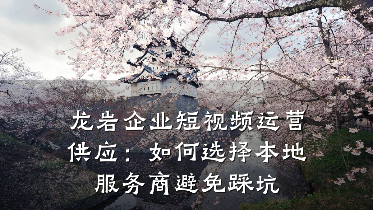 龙岩企业短视频运营供应：如何选择本地服务商避免踩坑