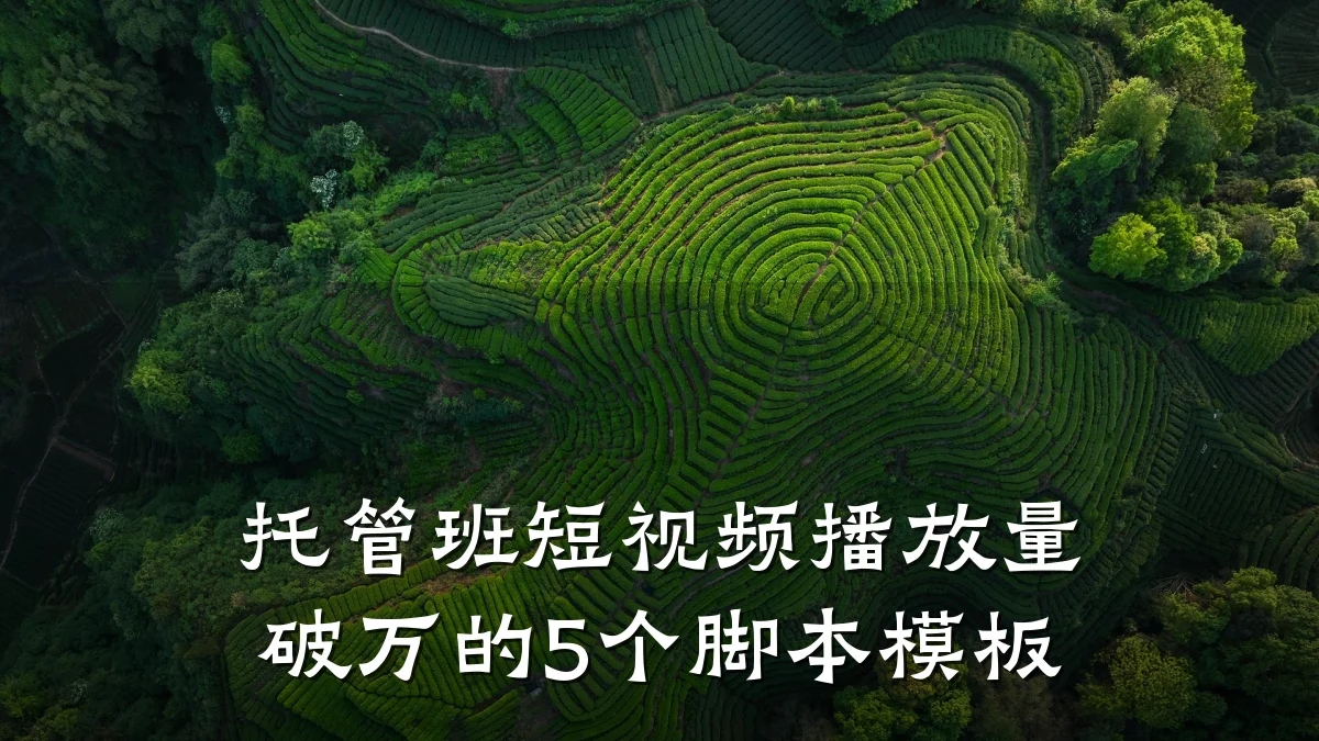 托管班短视频播放量破万的5个脚本模板