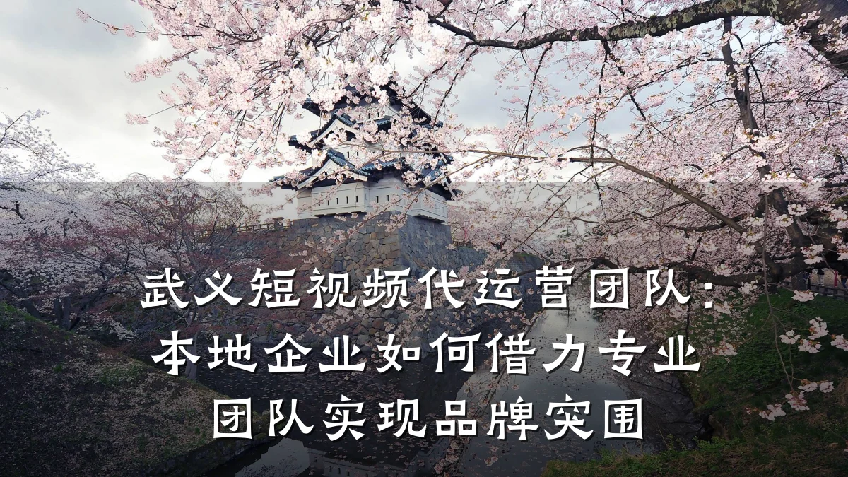 武义短视频代运营团队：本地企业如何借力专业团队实现品牌突围
