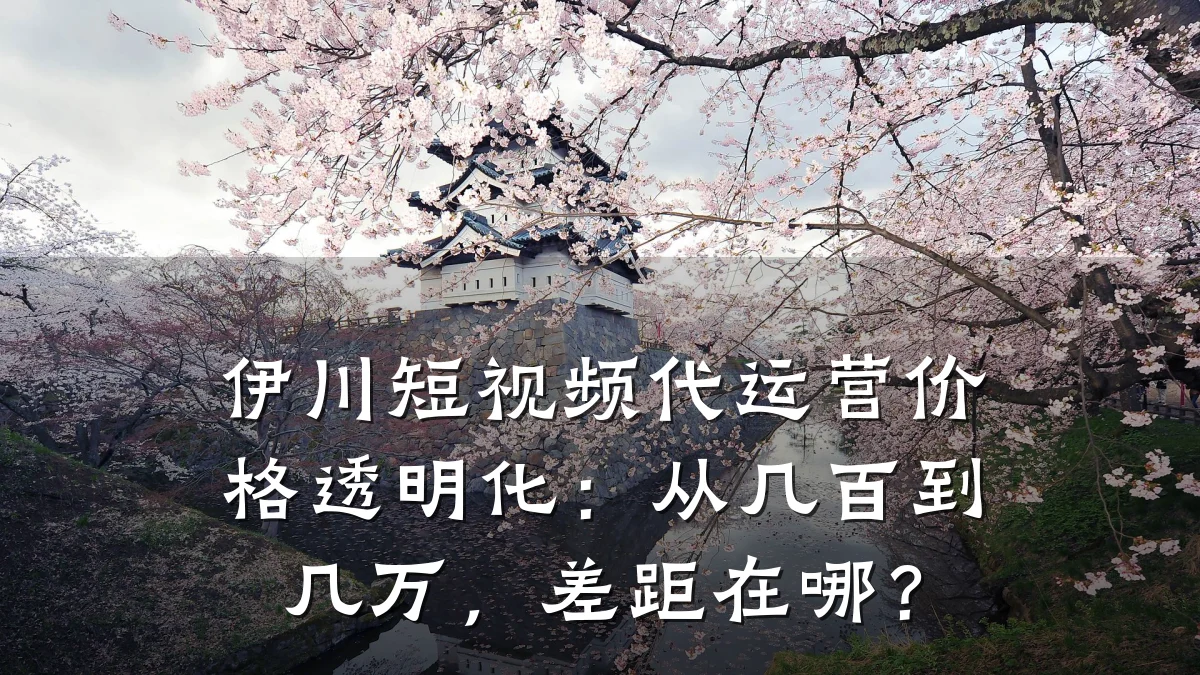 伊川短视频代运营价格透明化：从几百到几万，差距在哪？