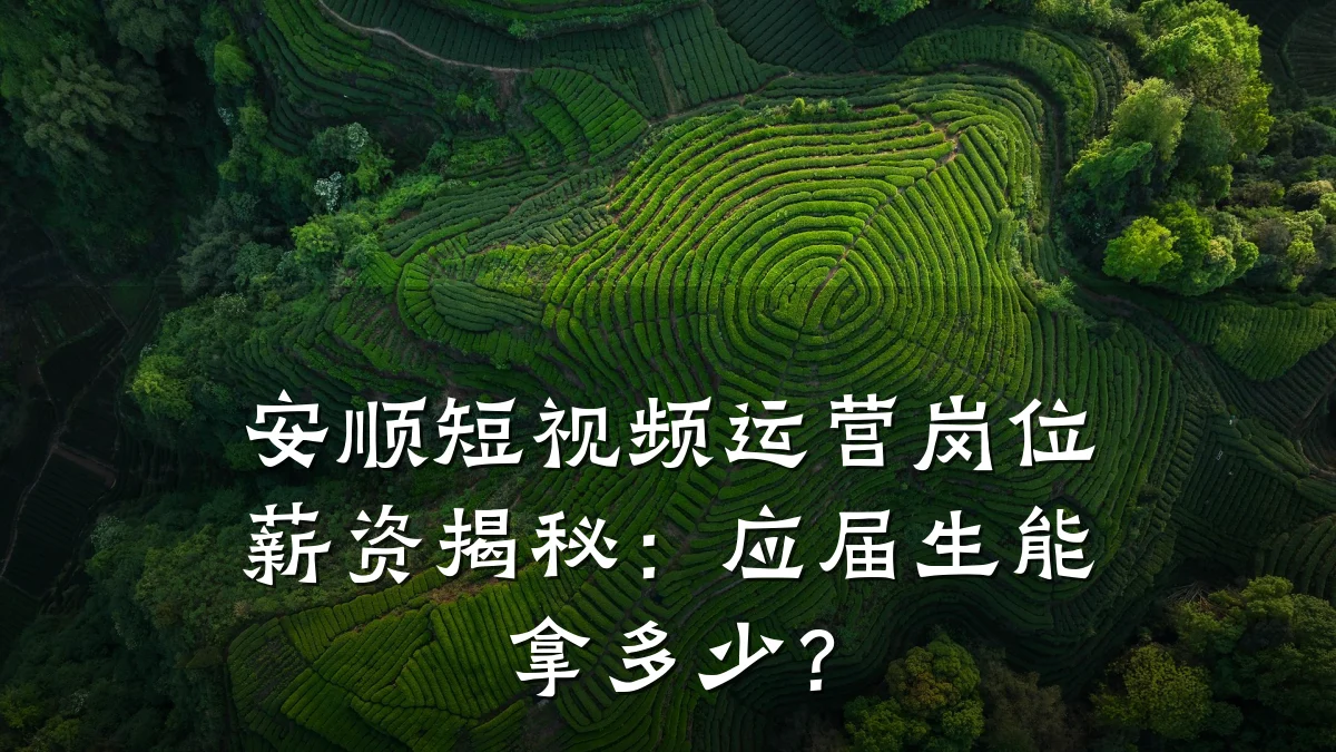 安顺短视频运营岗位薪资揭秘：应届生能拿多少？