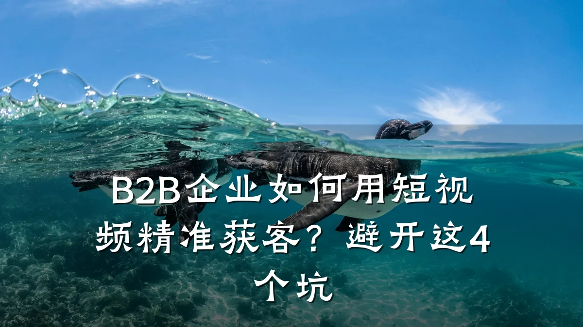 B2B企业如何用短视频精准获客？避开这4个坑