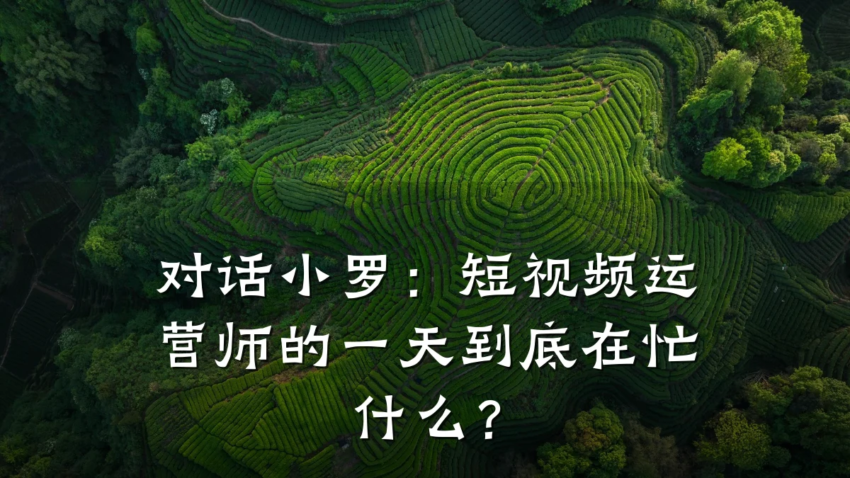 对话小罗：短视频运营师的一天到底在忙什么？
