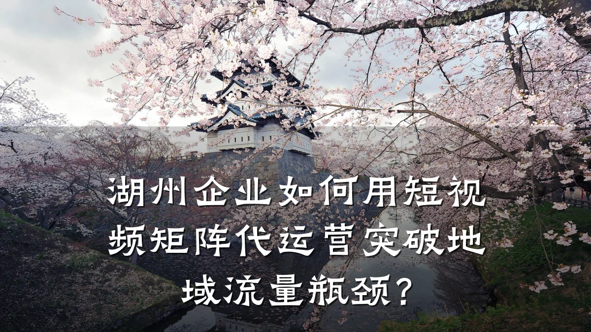 湖州企业如何用短视频矩阵代运营突破地域流量瓶颈？