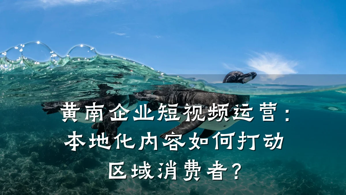 黄南企业短视频运营：本地化内容如何打动区域消费者？