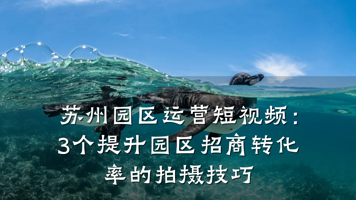 苏州园区运营短视频：3个提升园区招商转化率的拍摄技巧