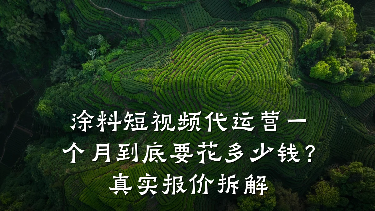 涂料短视频代运营一个月到底要花多少钱？真实报价拆解
