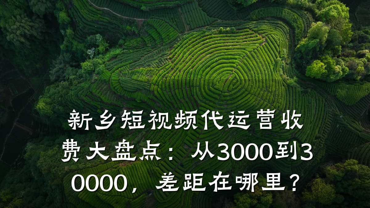 新乡短视频代运营收费大盘点：从3000到30000，差距在哪里？