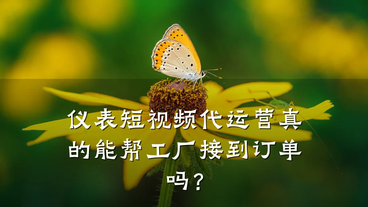 仪表短视频代运营真的能帮工厂接到订单吗？