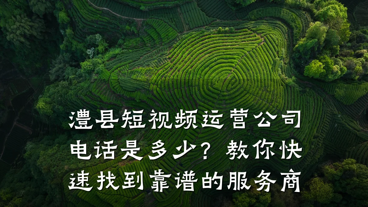 澧县短视频运营公司电话是多少？教你快速找到靠谱的服务商