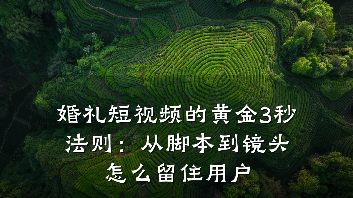 婚礼短视频的黄金3秒法则：从脚本到镜头怎么留住用户
