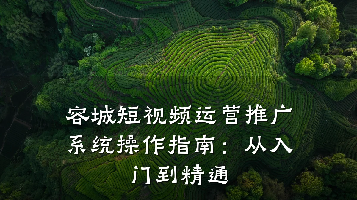 容城短视频运营推广系统操作指南：从入门到精通