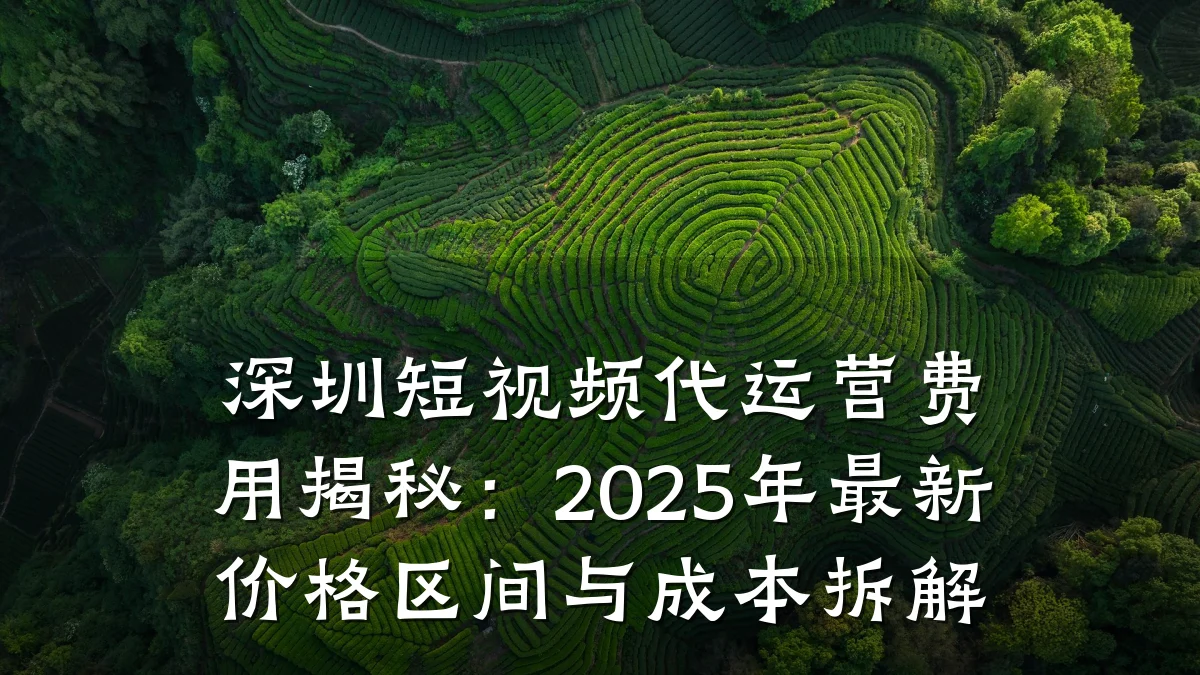 深圳短视频代运营费用揭秘：2025年最新价格区间与成本拆解