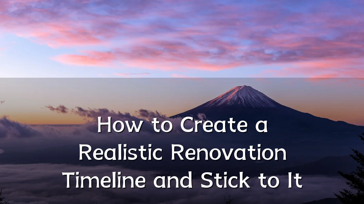 How to Create a Realistic Renovation Timeline and Stick to It