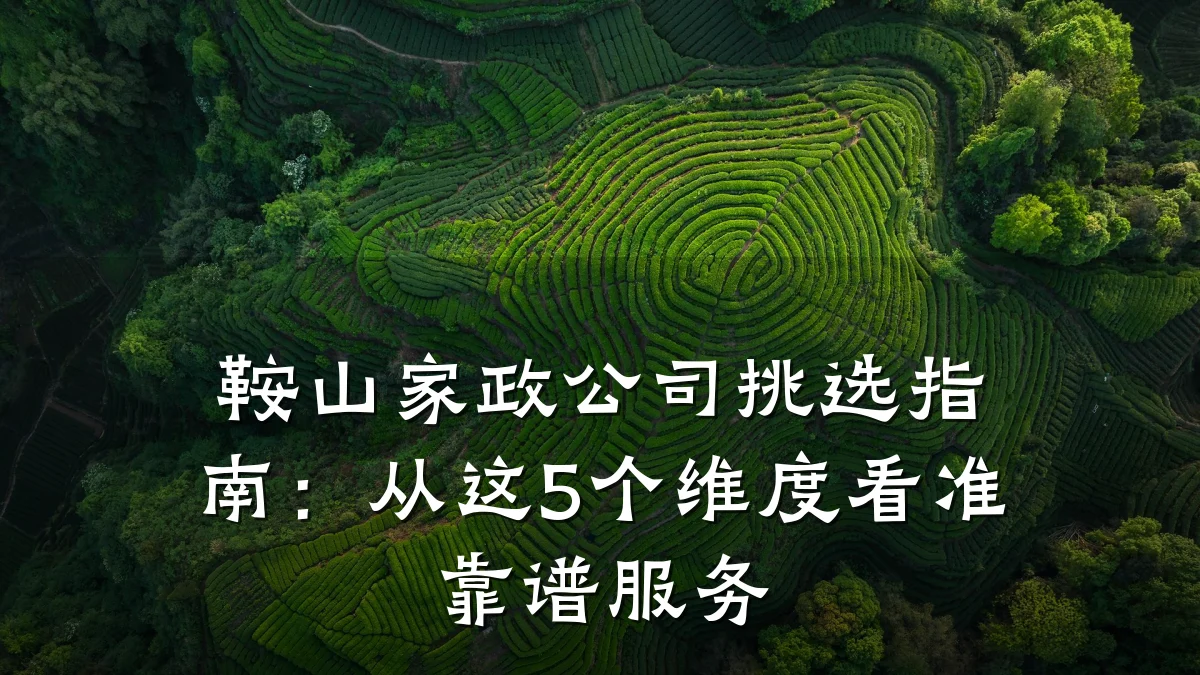 鞍山家政公司挑选指南:从这5个维度看准靠谱服务