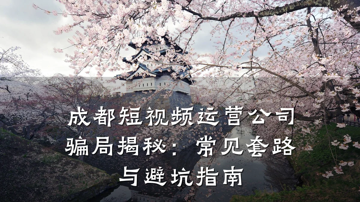 成都短视频运营公司骗局揭秘：常见套路与避坑指南