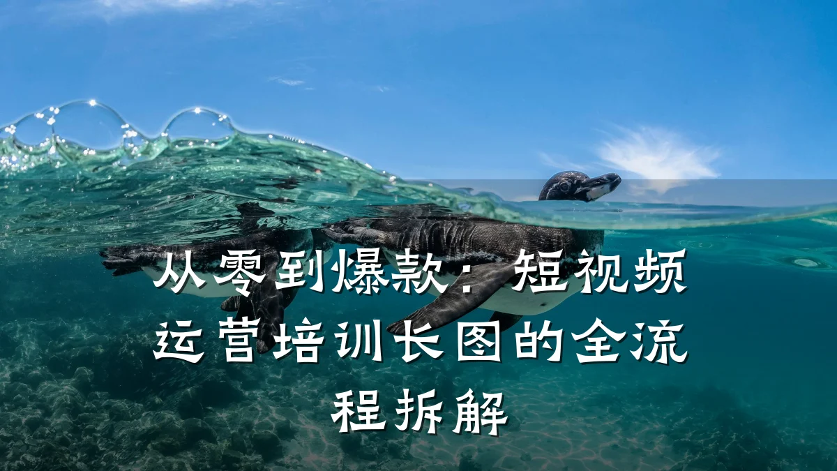 从零到爆款：短视频运营培训长图的全流程拆解