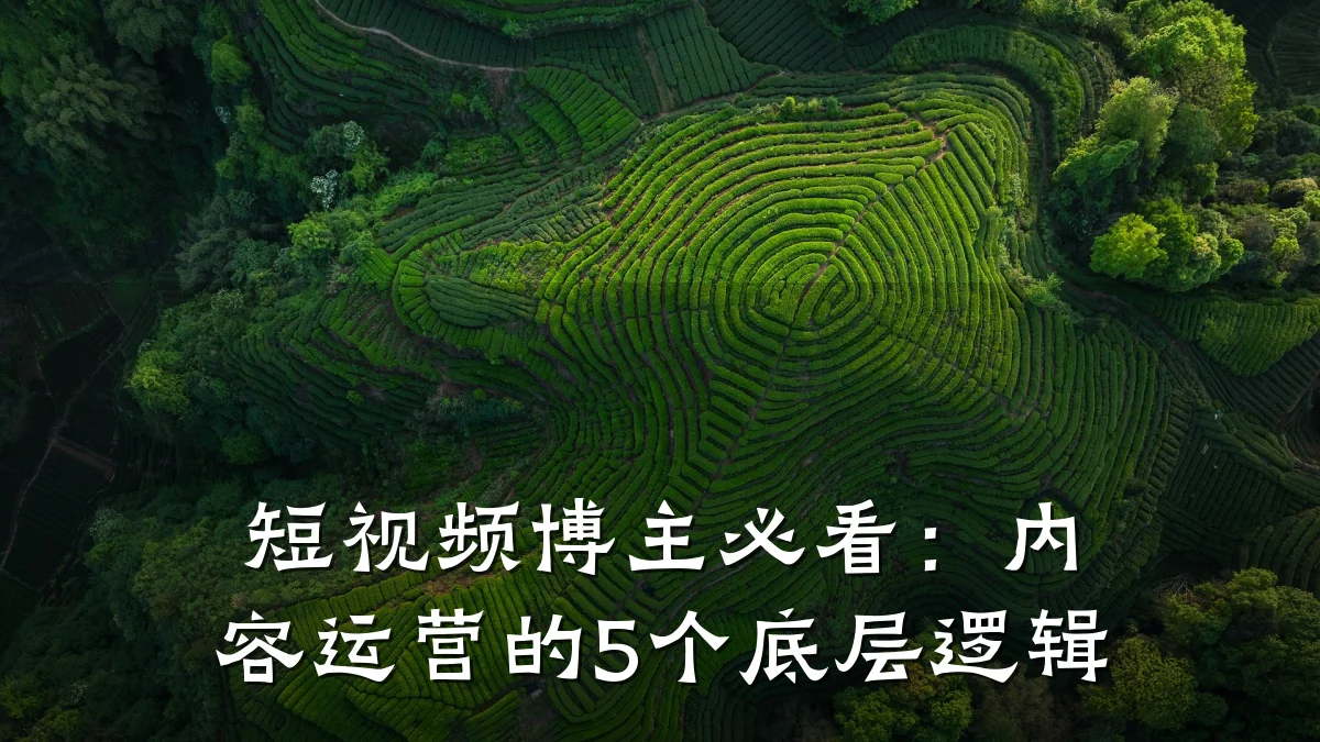 短视频博主必看：内容运营的5个底层逻辑