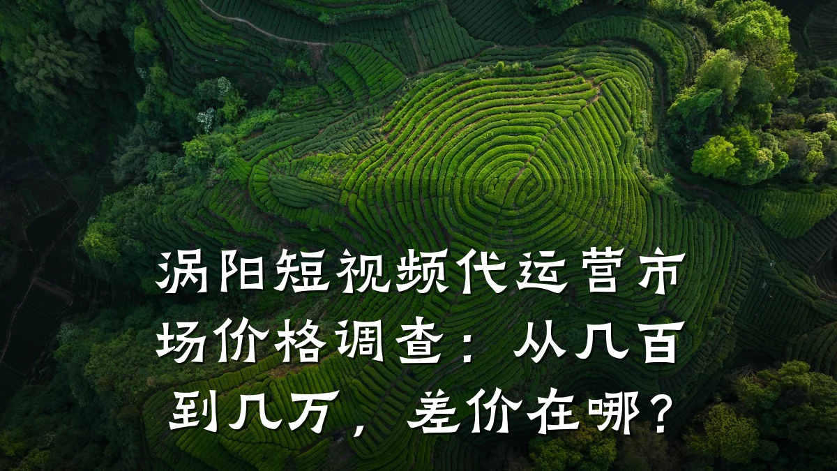 涡阳短视频代运营市场价格调查：从几百到几万，差价在哪？