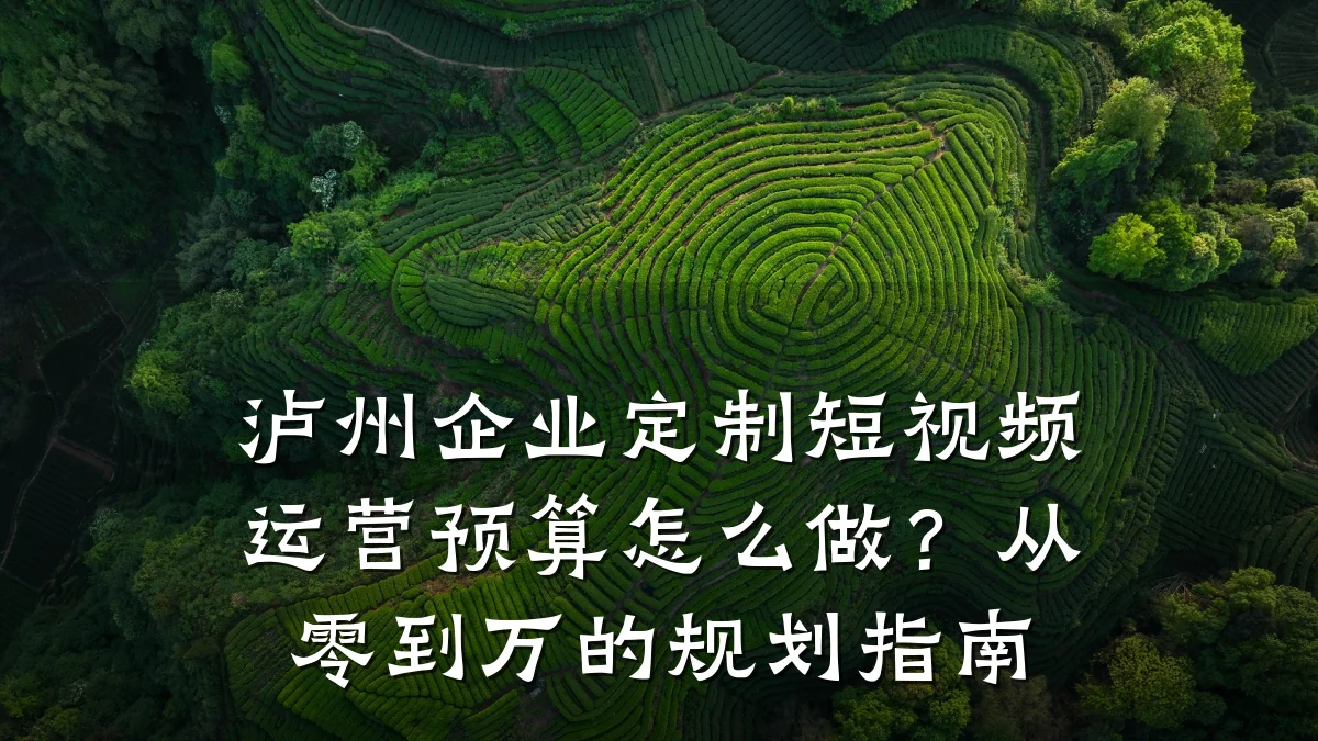 泸州企业定制短视频运营预算怎么做？从零到万的规划指南