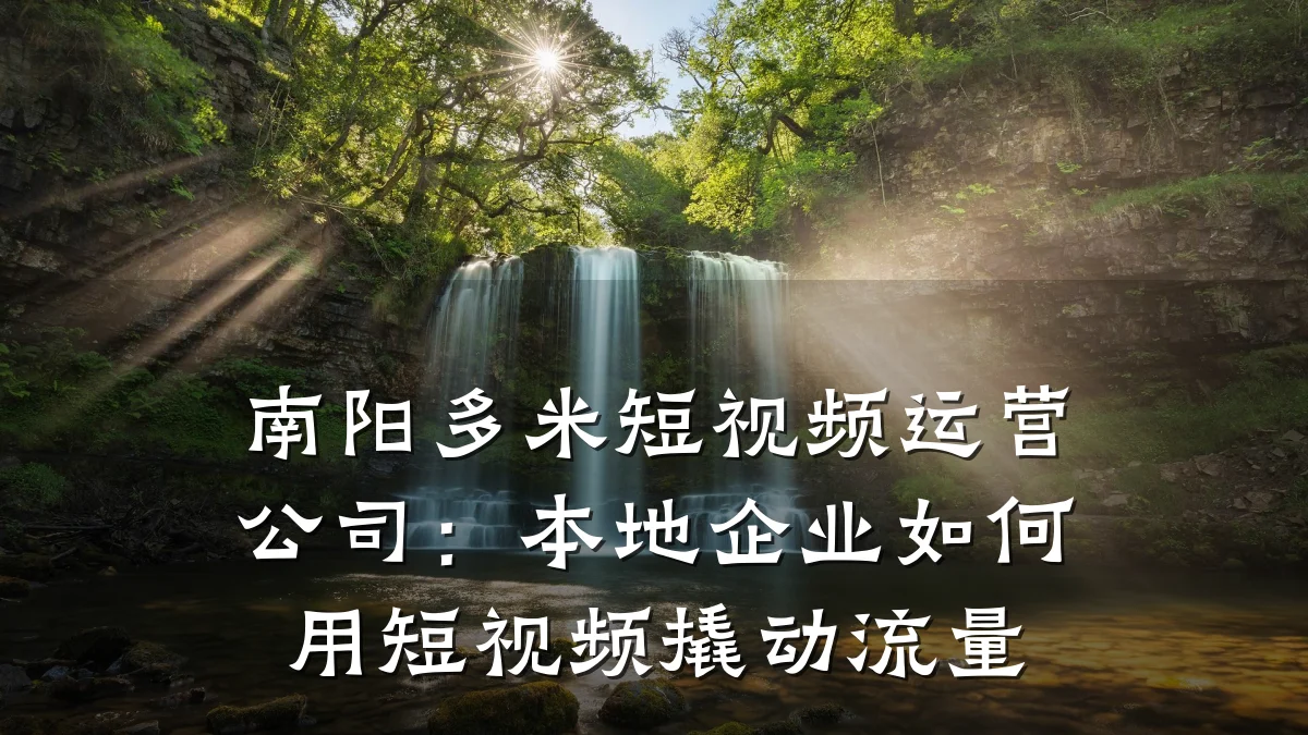 南阳多米短视频运营公司：本地企业如何用短视频撬动流量