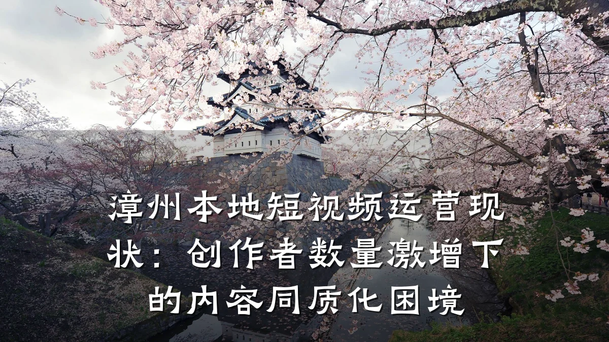 漳州本地短视频运营现状：创作者数量激增下的内容同质化困境