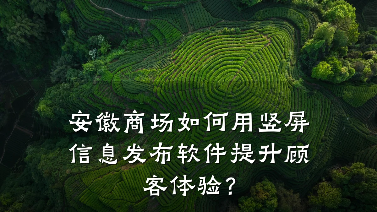 安徽商场如何用竖屏信息发布软件提升顾客体验?