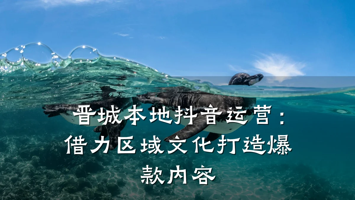 晋城本地抖音运营：借力区域文化打造爆款内容