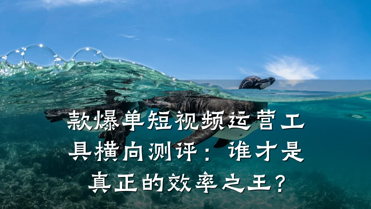 款爆单短视频运营工具横向测评：谁才是真正的效率之王？