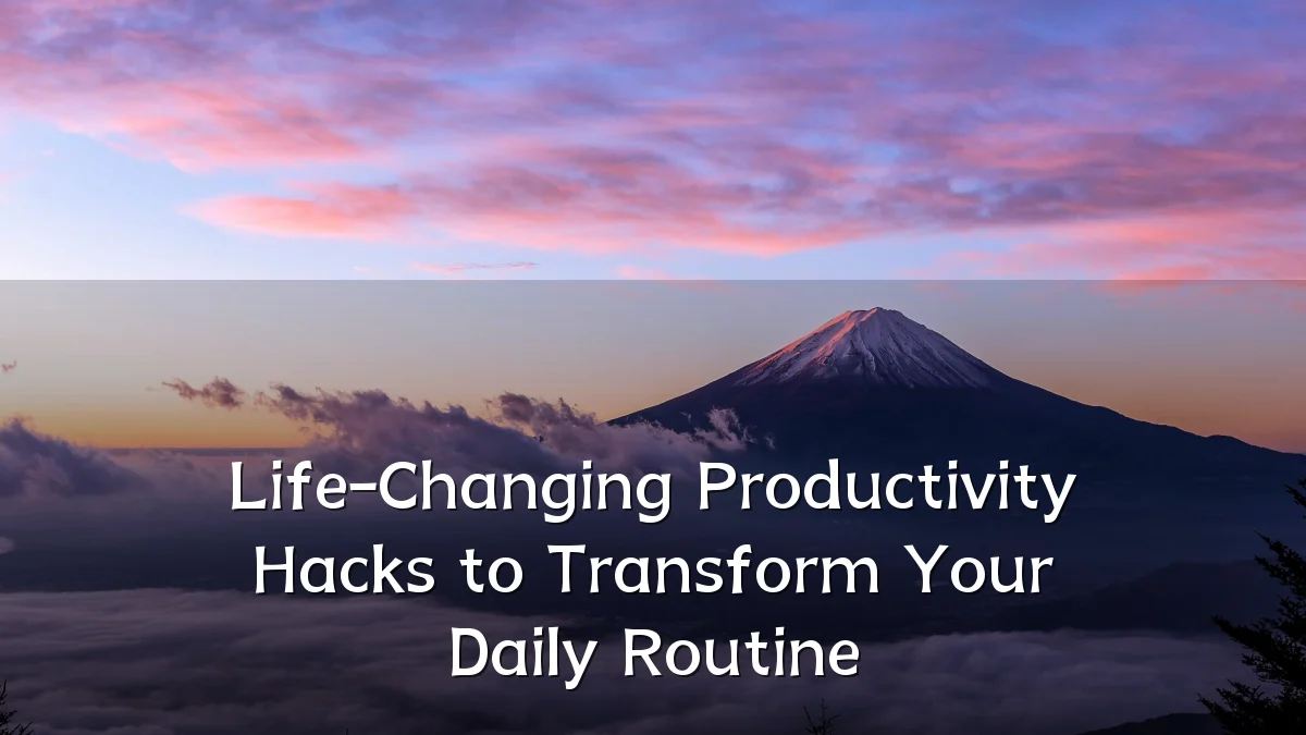 Life-Changing Productivity Hacks to Transform Your Daily Routine
