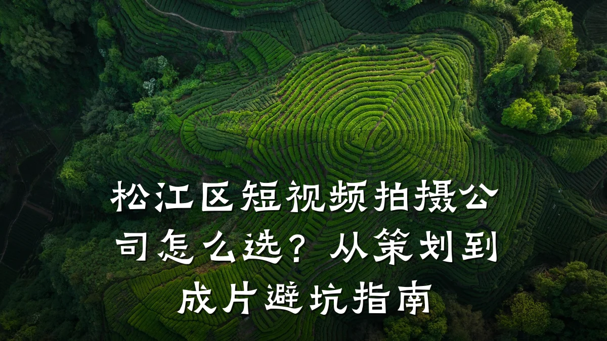 松江区短视频拍摄公司怎么选？从策划到成片避坑指南